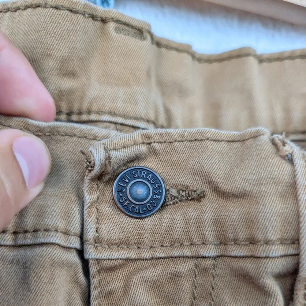 Levi's 541 Jeans Men's 36x33 Tan Brown Slim Fit Straight WaterLess Workwear